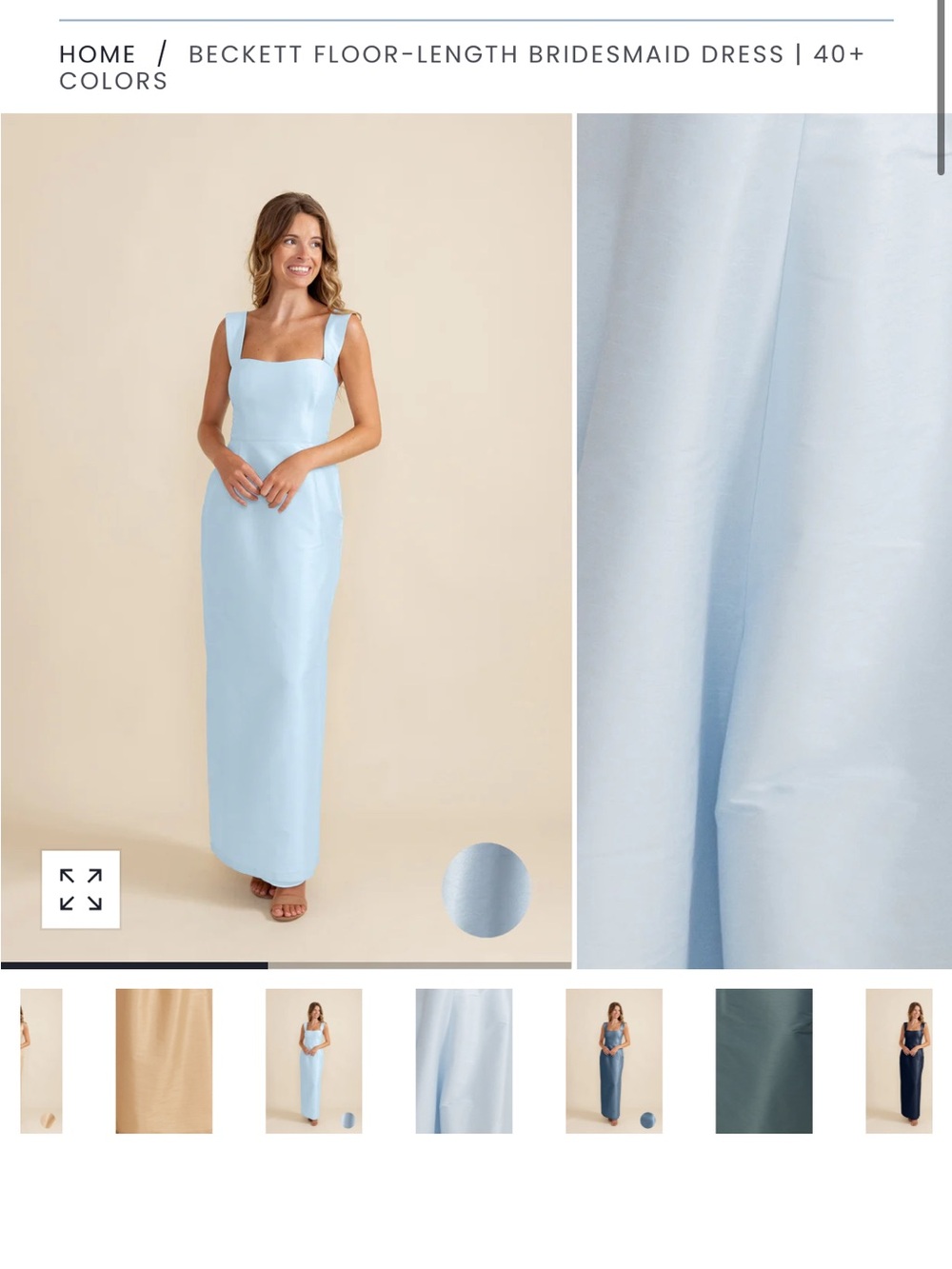 Lulakate Beckett Floor-Length Maxi Dress — Light Blue
